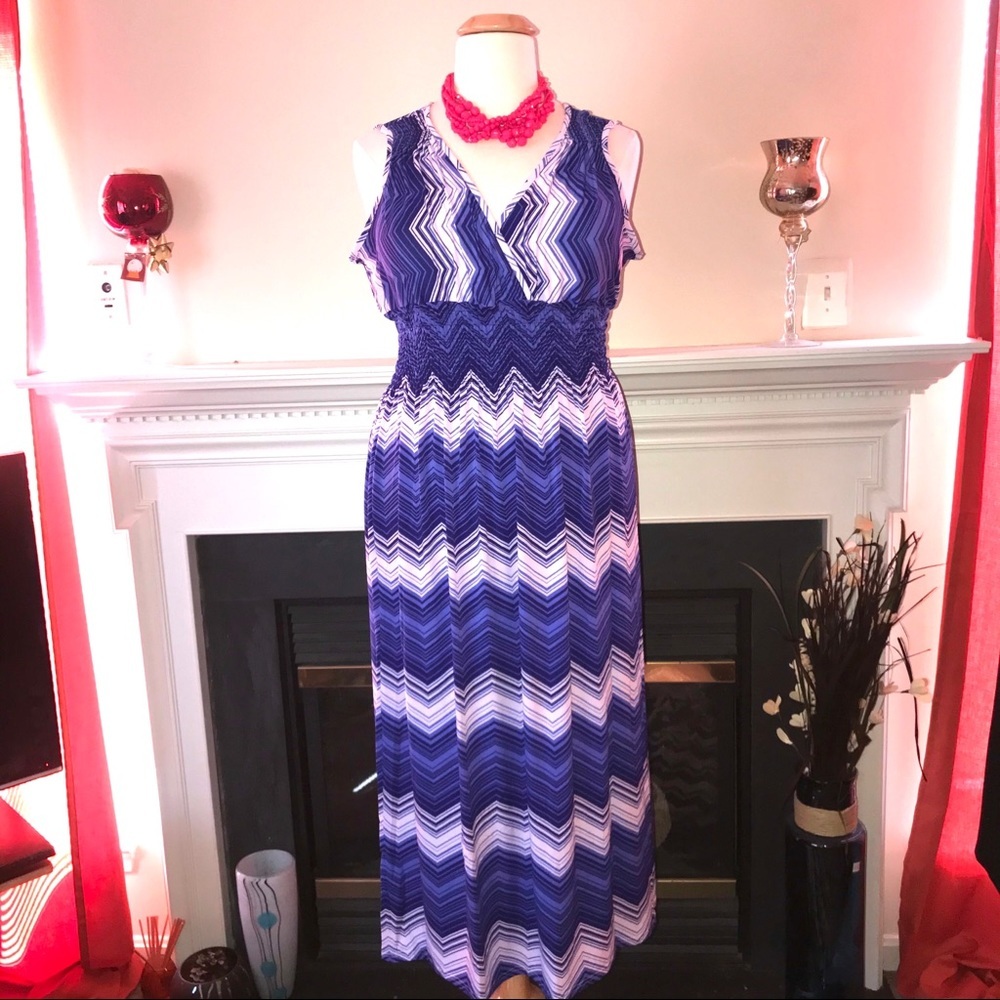 Jon & Anna | Purple Haze Deep V Maxi Dress​